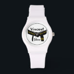 Montre Arts martiaux 3e degré Ceinture noire<br><div class="desc">La montre de ceinture noire 3e degré Martial Arts peut être personnalisée avec le nom de votre artiste martiale et l'année où ils ont gagné leur ceinture noire troisième degré en karaté, taekwondo, kung fu, judo et ju jitsu. Cette montre d'arts martiaux présente un design de ceinture noire avec trois...</div>