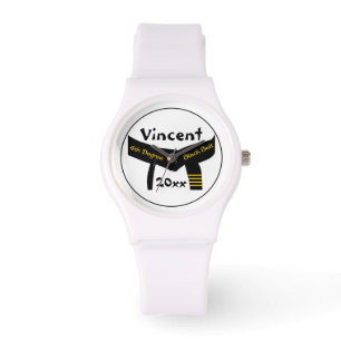 Montre Arts martiaux 4e degré Ceinture noire
