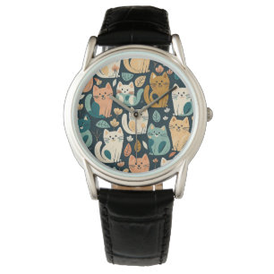 Montre Artsy Chat Motif mignonne
