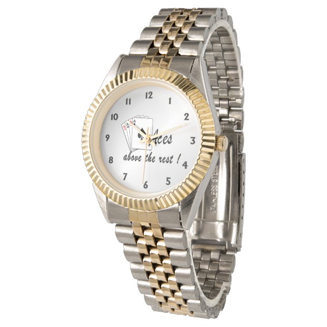 Montre As au-dessus du reste argent (Incliné)