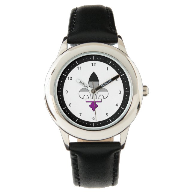 Montre Asexuality pride fleur-de-lis Watch (devant)