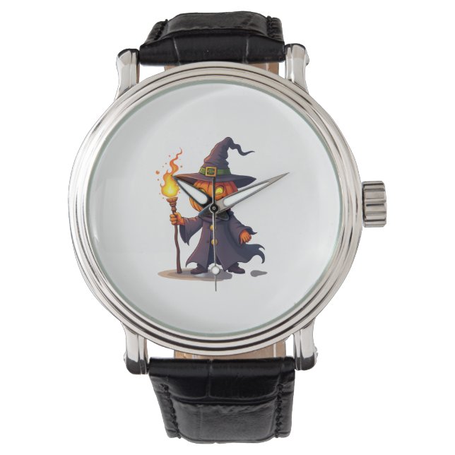 Montre Assistant citrouille - Sorcier magique Halloween T (devant)