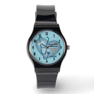Montre Assistant du médecin du coeur bleu