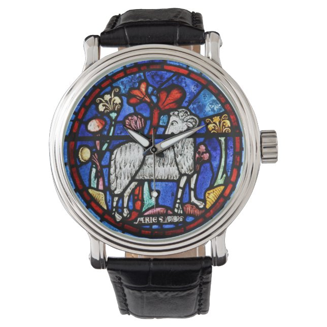 Montre Astrologie Aries Vitrail gothique Windows W 1 (devant)