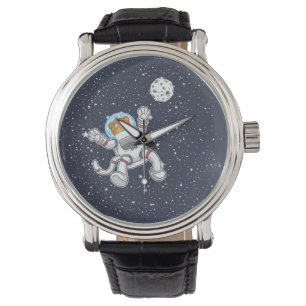 Montre Astronaut De Chat En Costume Spatial Astronomie Dr