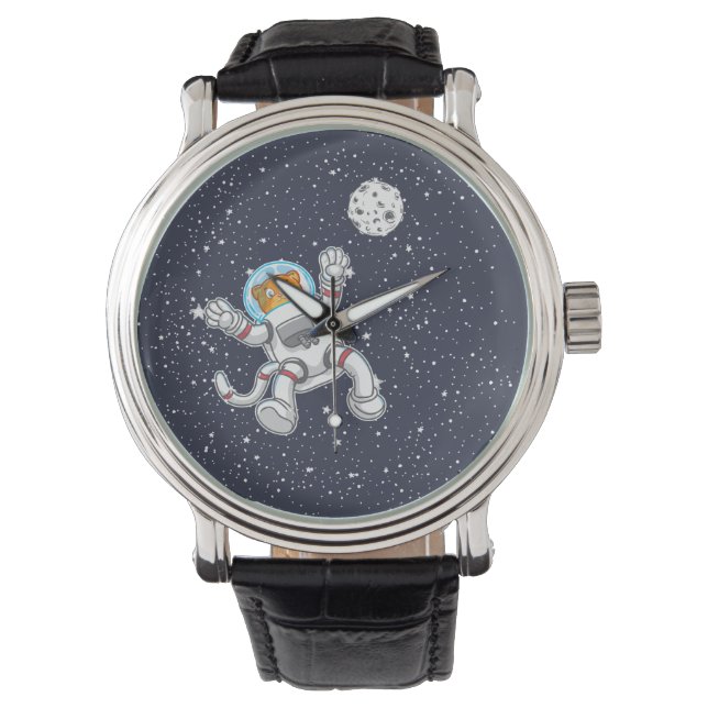 Montre Astronaut De Chat En Costume Spatial Astronomie Dr (devant)