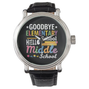 Montre Au revoir école primaire bonjour collège