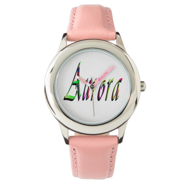 Montre Aurora Girls Name Logo, (devant)