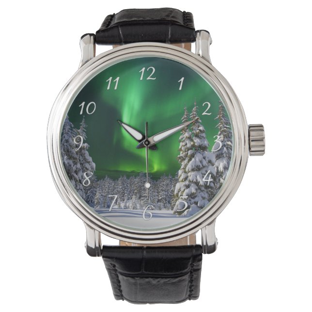 Montre Aurores boréales en hiver (devant)