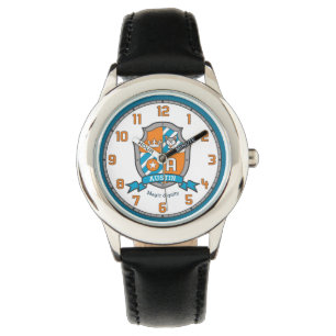 Montre Austin nom garçons signifiant crête loup orange