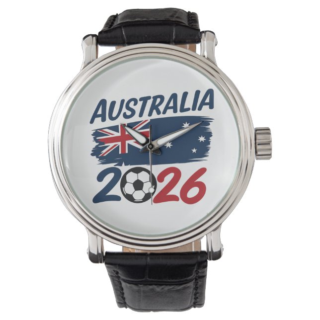Montre Australia 2026 Soccer Fan Design Flag Colors (devant)