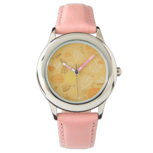 Montre Automne, Motif de feuilles 4