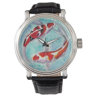 Montre aux hommes. Design Koi Karp japonais