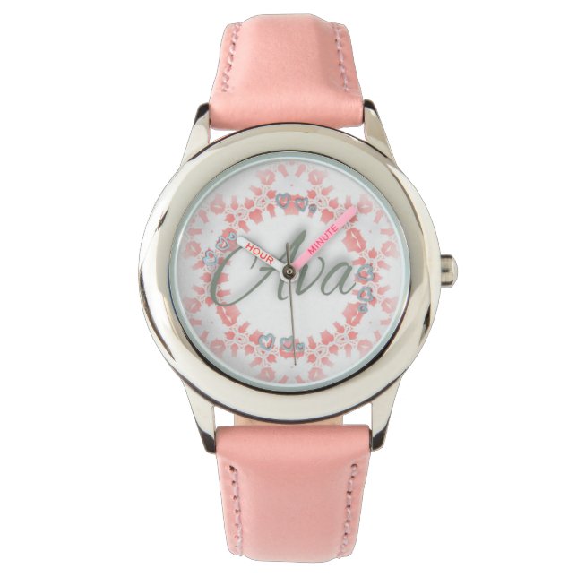 Montre Ava Love Collection-Pink Watch (devant)