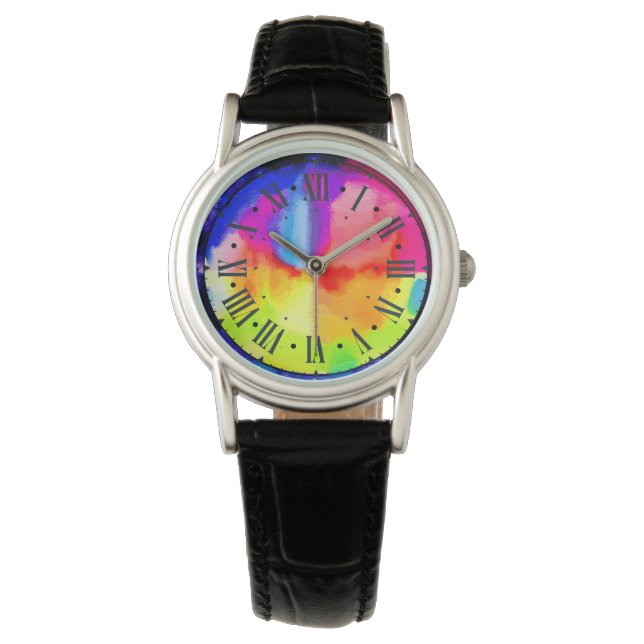montre avec cadran coloré (devant)