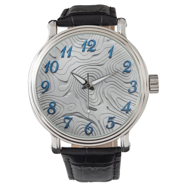 Montre avec cadran de style argenté (devant)