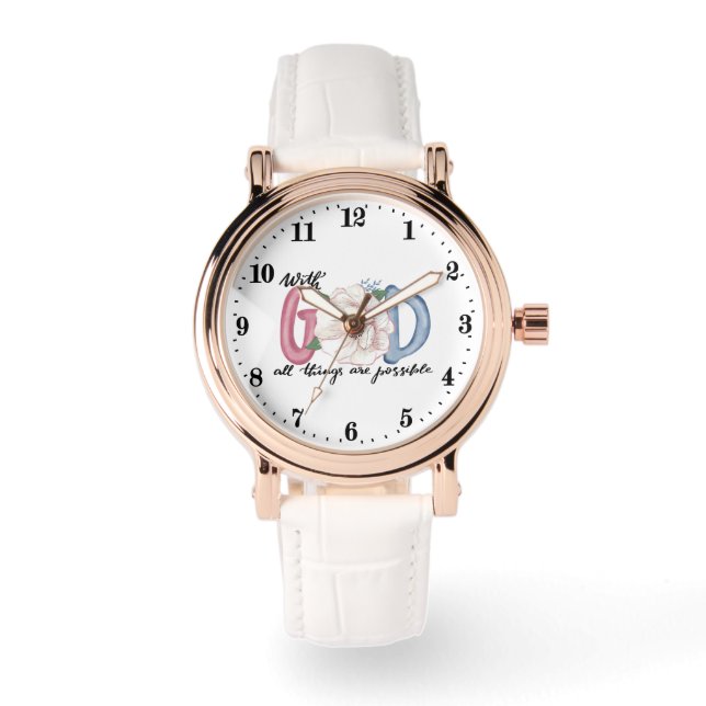 Montre Avec Dieu toutes les choses sont possibles art des (Recto)