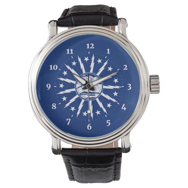 Montre avec drapeau de Buffalo, New York (devant)