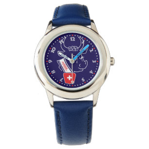 Montre avec le projet suisse