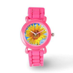Montre avec Tournesol Jaune