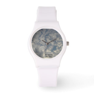 Montre avec visage Design Déco "Nuages"