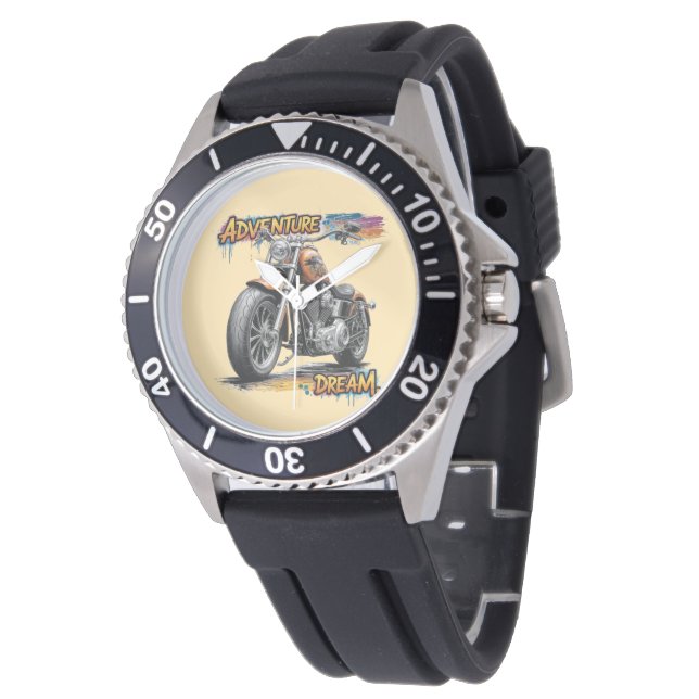 Montre Aventure Rêve de Conduite – Motocyclette Chopper V (Incliné)