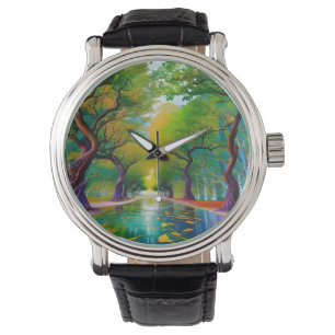 Montre Avenue des arbres feuilles d'automne