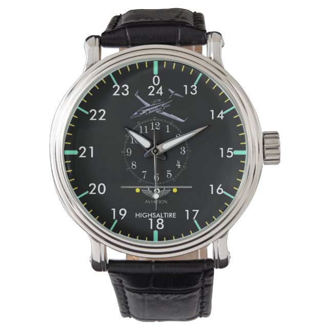 Montre AVIATION WATCH 24 HR par Highsaltire (devant)