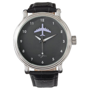 Montre Avion de bleu de lavande