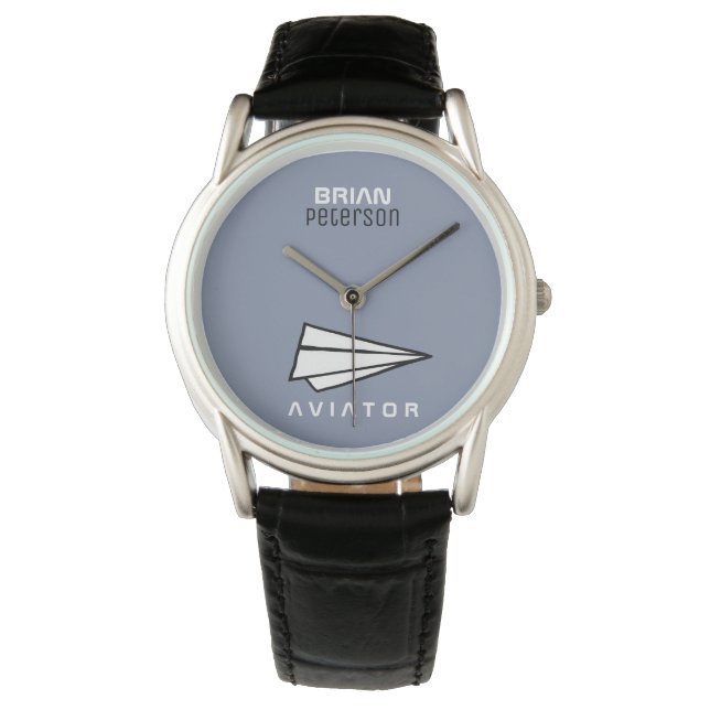 Montre avion papier pour pilotes (devant)