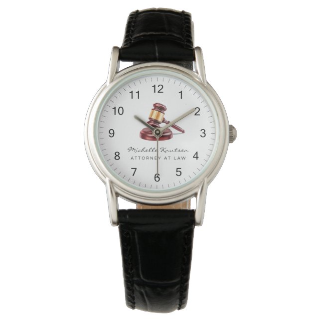 Montre Avocat professionnel Procureur luxe Noir (devant)