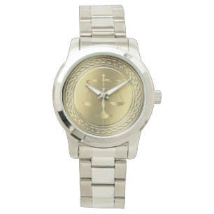 Montre Avocat Scales D'Or De La Justice