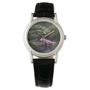 Montre Axolotl Rose Bas Dans La Rivière,