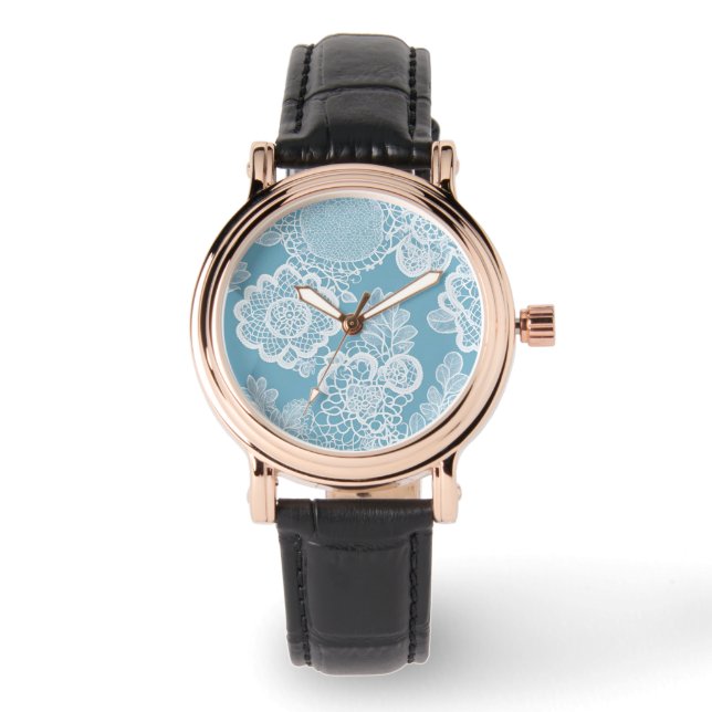 Montre Baby Blue Lace art IA  (Recto)