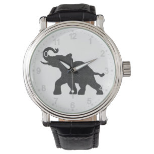 Montre Baby Elephant courant silhouette