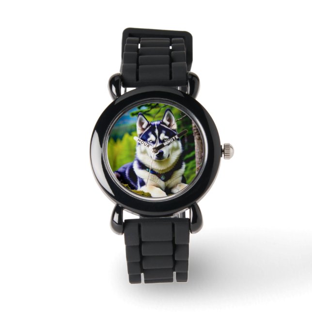 Montre Baby Husky Kid's Custom Design Watch (Recto)
