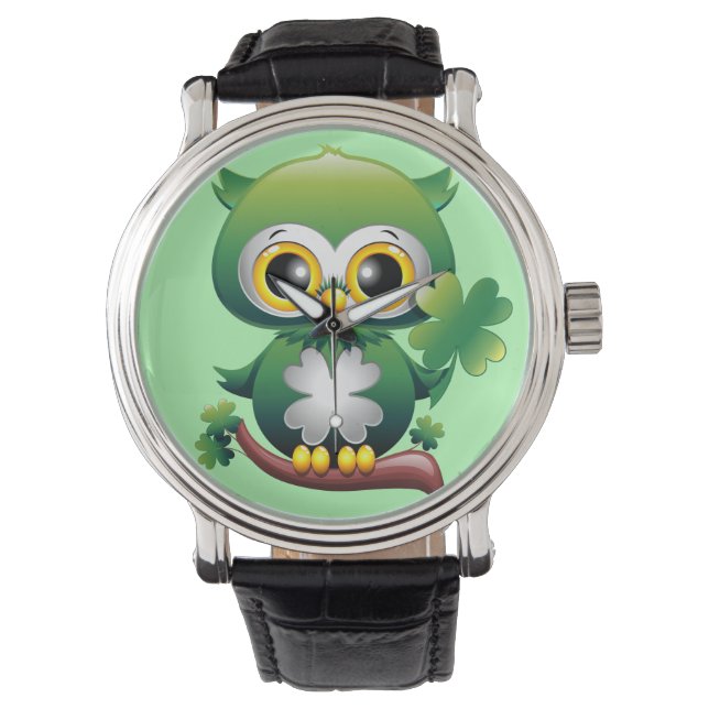 Montre Baby Owl St Patrick Paddy Cartoon (devant)