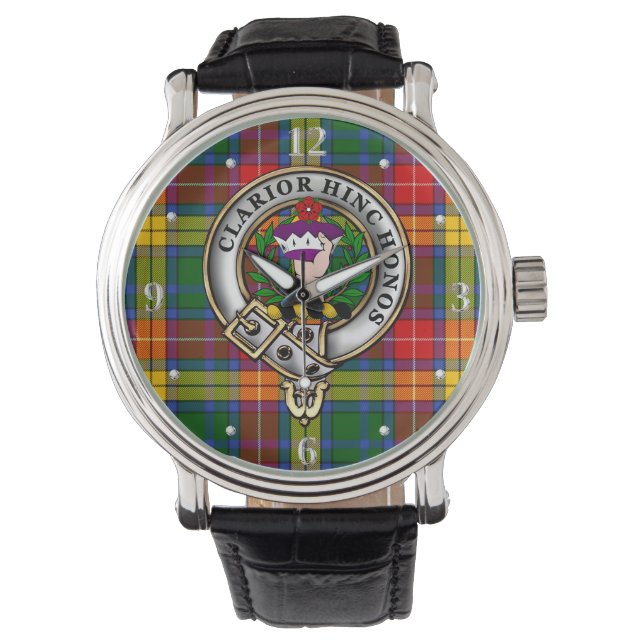 Montre Badge de clan Buchanan & Tartan (devant)