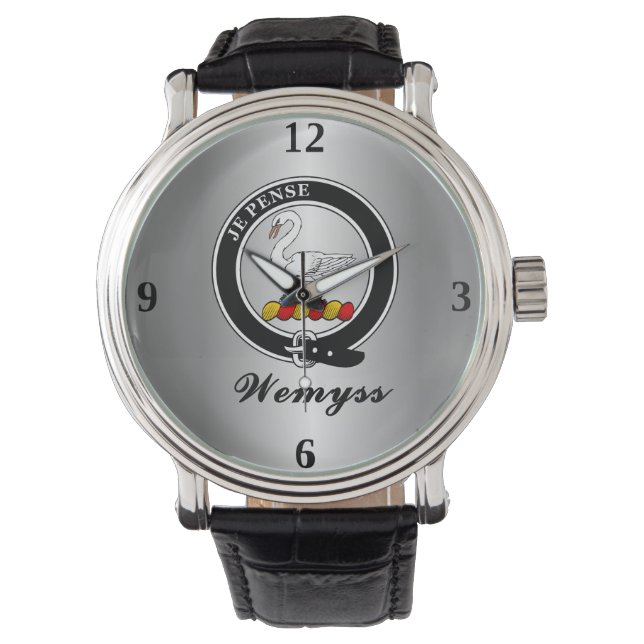 Montre Badge de clan Wemyss personnalisé (devant)