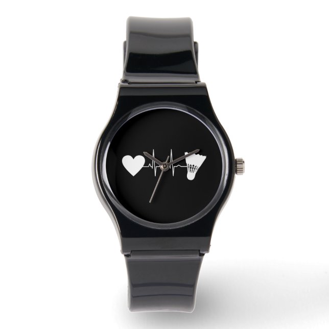 Montre Badminton - Battledore Coeur de Volant (Recto)