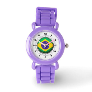 Montre Baguette de Parties scintillant rouge drapeau de l