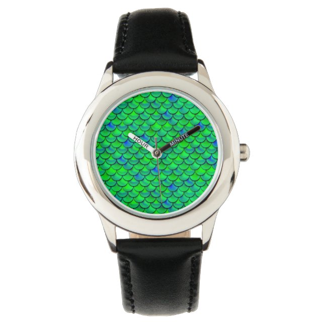 Montre Balances bleues vertes (devant)
