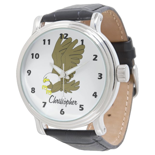 Montre Bald Eagle Design Personalised (Incliné)