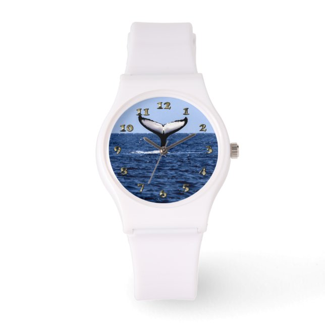 Montre Baleine à bosse en océan (Recto)
