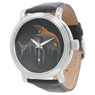 Montre baleine noire Halloween