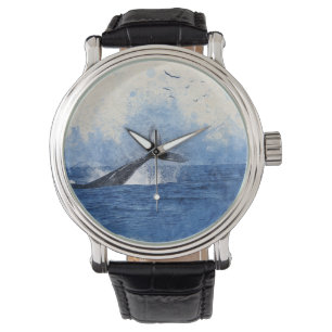Montre Baleines en Oiseaux de mer à distance Décor Cadeau
