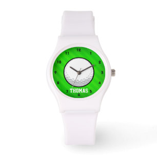 Montre Ball de golf ; Neon Green Strips
