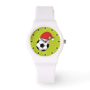 Montre Balle de football de Noël avec Casquette du Père N