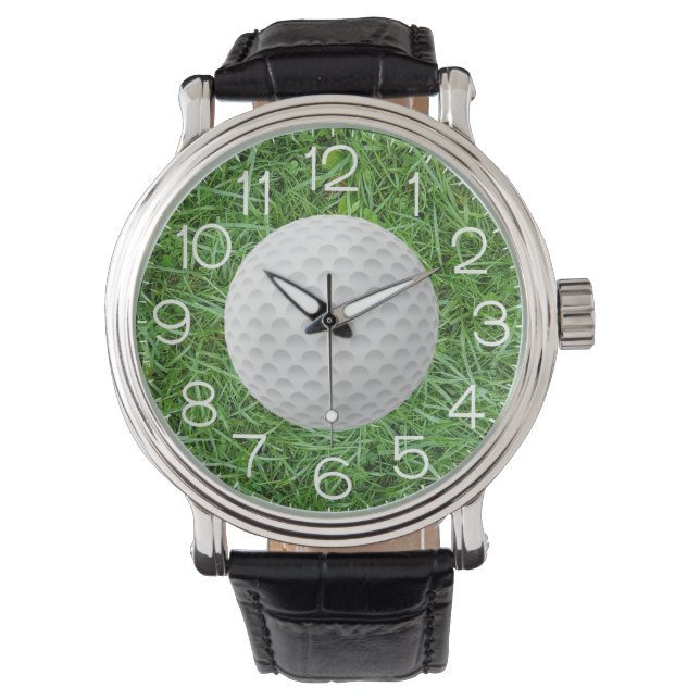 Montre Balle de golf sur gazon vert (devant)