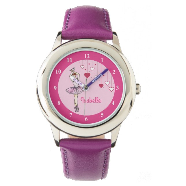 Montre Ballerina avec Robe Rose et Chaussures Pointe Toe (devant)